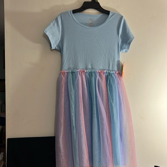 NEW Wonder Nation Girls Short Sleeve Tutu Dress, Size 14 - Picture 1 of 7